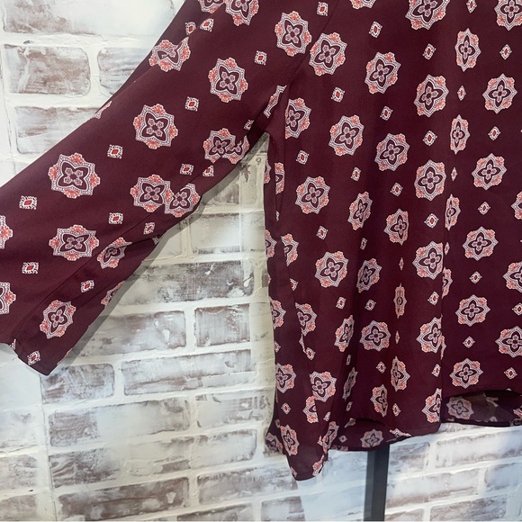 Papermoon Red and White Bell Sleeve Blouse NWT - Picture 4 of 6